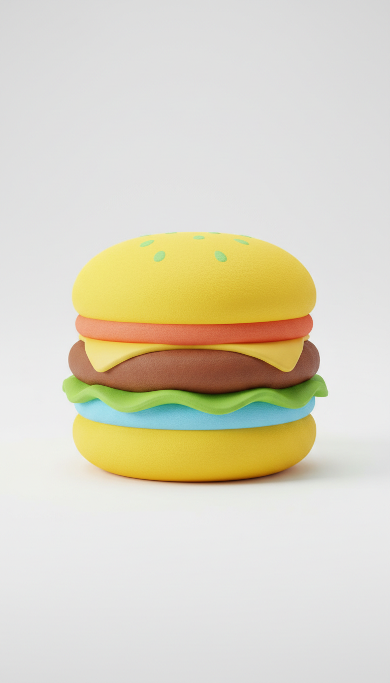 Kawaii Burger Stack Squishy